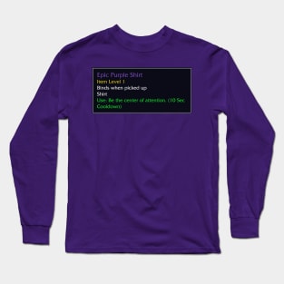 Epic Purple Shirt Long Sleeve T-Shirt